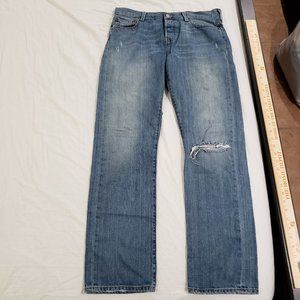 LEVI'S Men's Distressed 501 button Fly